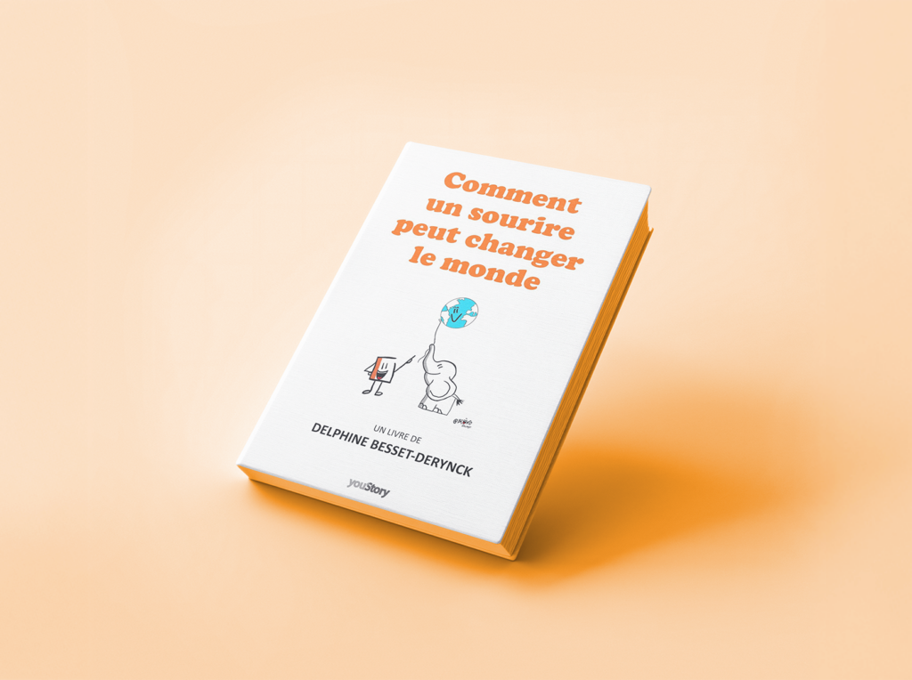 Mockup livre comment un sourire peut changer le monde